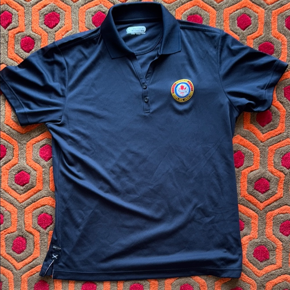 Canadian Warplane Heritage Classic Blue Polo Shirt with Embroidered Emblem LG